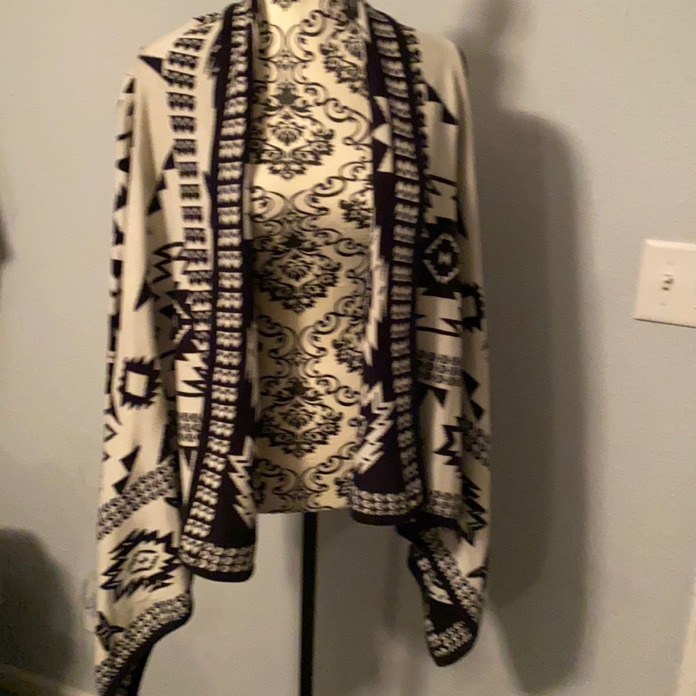 Waterfall cardigan Aztec style